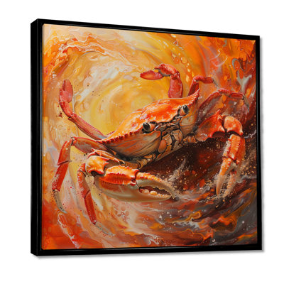 Orange Yellow Cancer Constellation I - Astronomy Cancer Wall Art Living Room