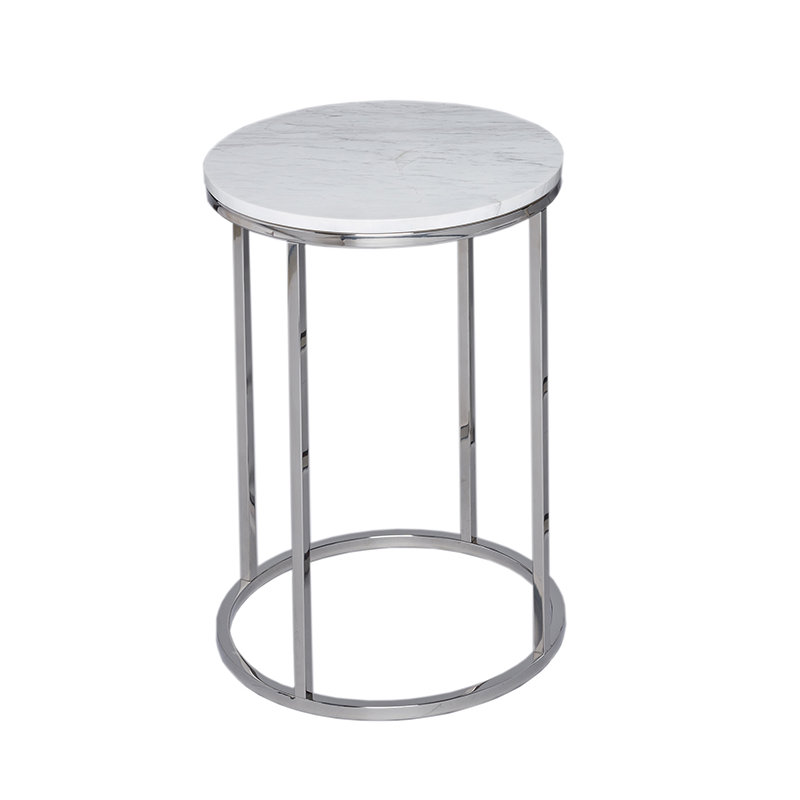 Licata Frame End Table, Marble / Polished