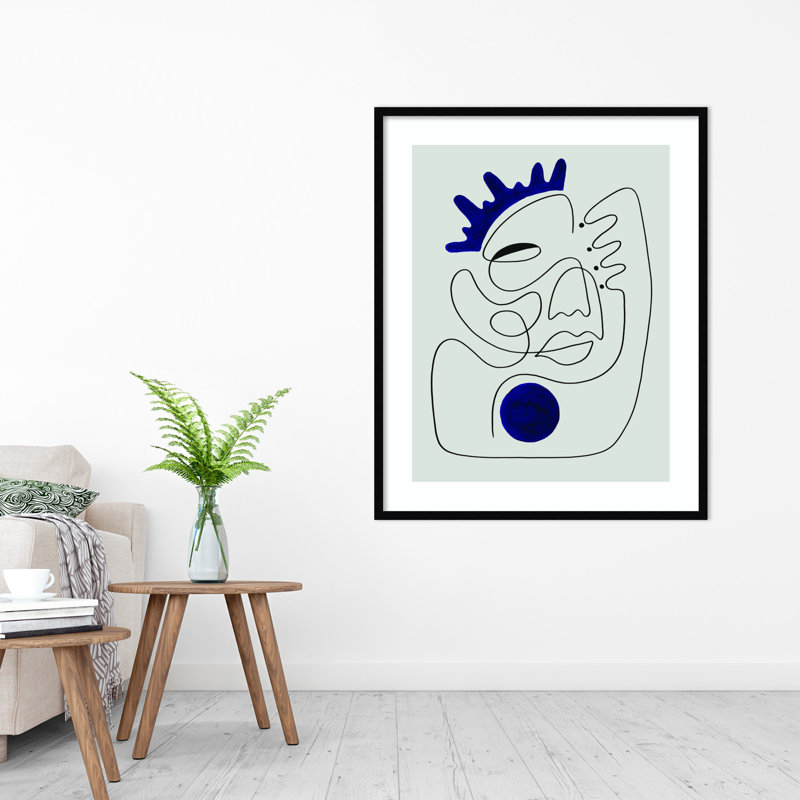 El Rey by Shatha Al Dafai, 33.38" H x 27.38" W x 0.875" D, Noir Black Framed