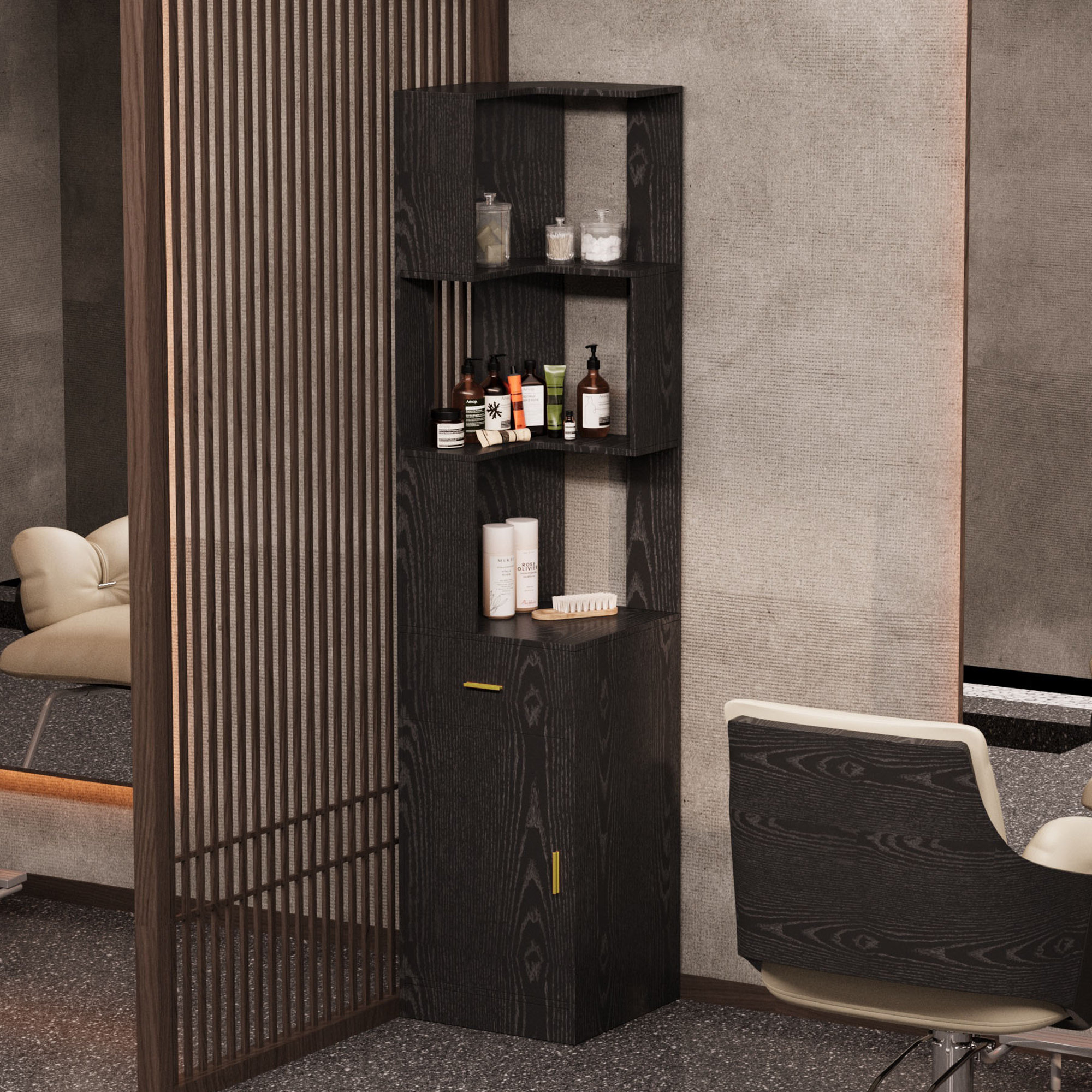 Salon Racks For Office Latitude Run® Salon Stations For Hair Stylist, Barber Hair Stylist ...