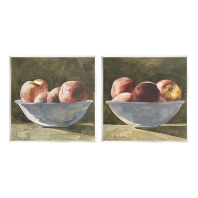 Bowls of Apples 2 Piece Wall Plaque Art Set by Emma Caroline