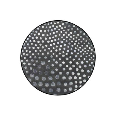 Dark Gray Polka Dot Detailed Woven Base Modern Decorative Carpet