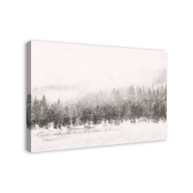 «Calm Snowy Trees», impression sur toile tendue
