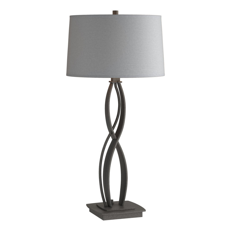Almost Infinity Table Lamp, Natural Anna, Natural Iron