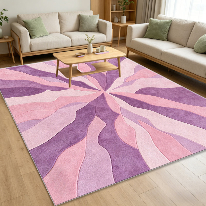 Blush Purple Swirl Abstract carpet-easy to clean, machine-washable, soft and comfortable; suitable for door mats, kitchens, living rooms, bedrooms, corridors, and laundry areas. Easy to clean, durable carpet for home decoration.