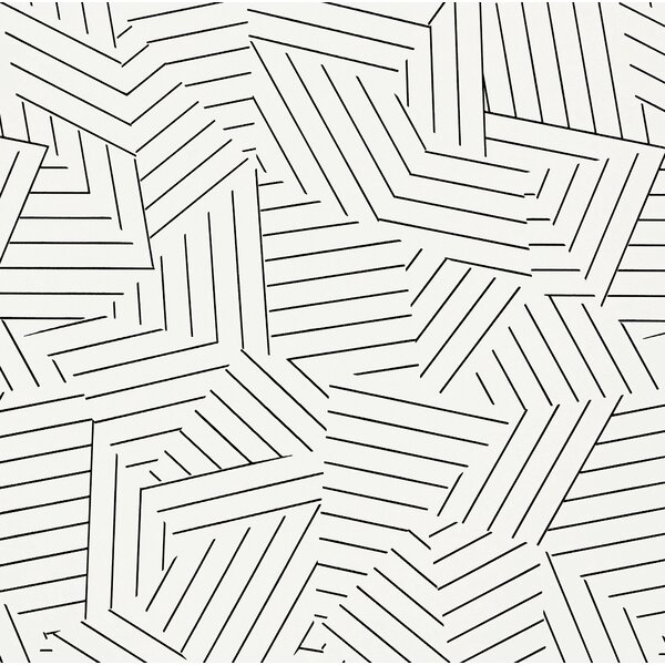 PVC Gray Modern Geometric Wallpaper Size 57 Sq Ft
