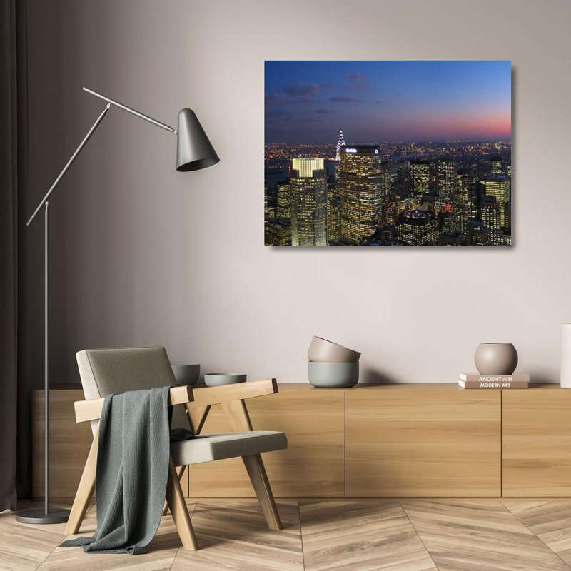 Horizon panoramique de New York (à gauche), H 18 po x l 24 po