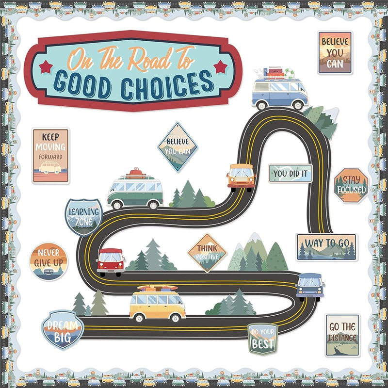 On The Road To Good Choice - Babillard - Décorations d'affirmation de classe pour la rentrée scolaire
