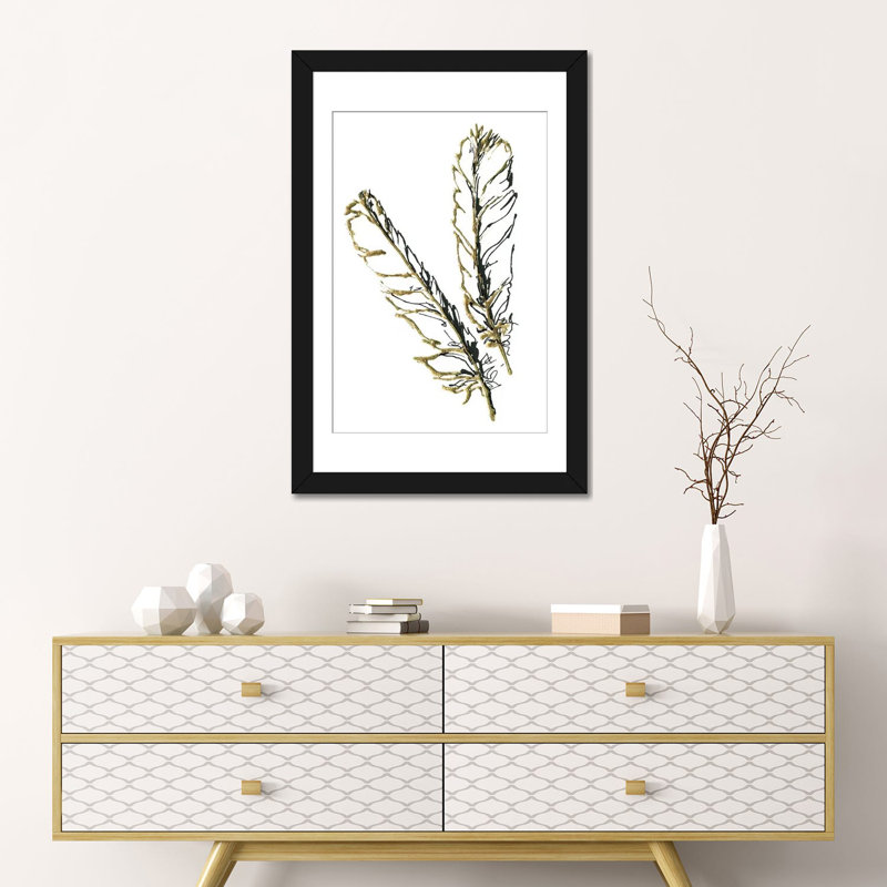 « gilded red-tailed hawk plumes », reproduction de dessin sur toile, H 24 po x l 16 po x P 1 po, Papier d'art encadré noir
