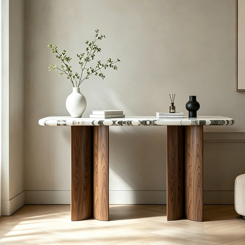 Console française rétro, H 33,5 po x l 55,1 po x P 15,7 po