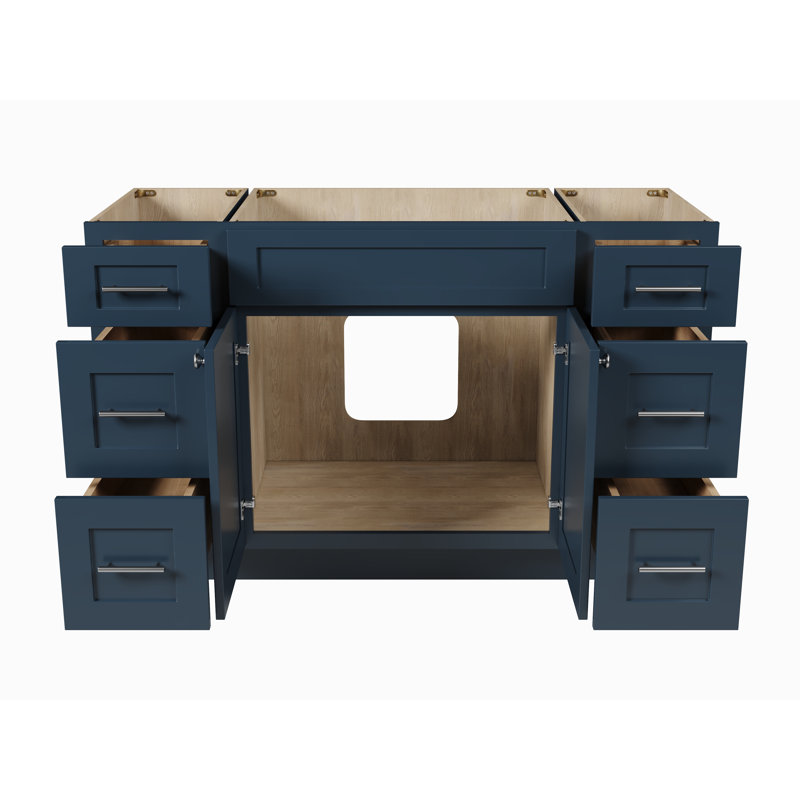 Base de meuble-lavabo simple 54 po Disar, Bleu