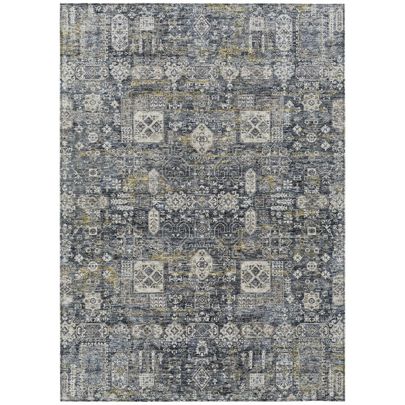 Ivanica Floral Indoor / Outdoor Rug, Rectangle 9' x 12'