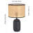 Rattan Table Lamp With Metal Base