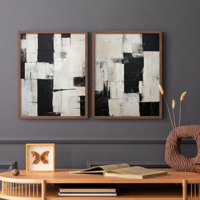 ABSTRACT Series CEC XXXVII - Impression encadrée de qualité supérieure - prête à être accrochée - aucun clou requis - aucun clou requis