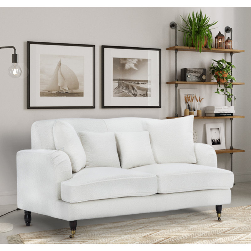 Letman Teddy Fabric Sofa, White, 2