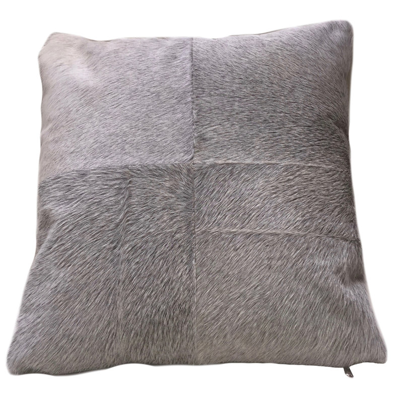 Grey Cowhide Pillow ESEL