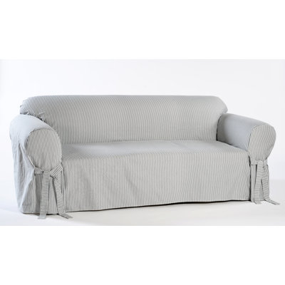 Housse pour causeuse à coussins carrés/rectangulaires rayée