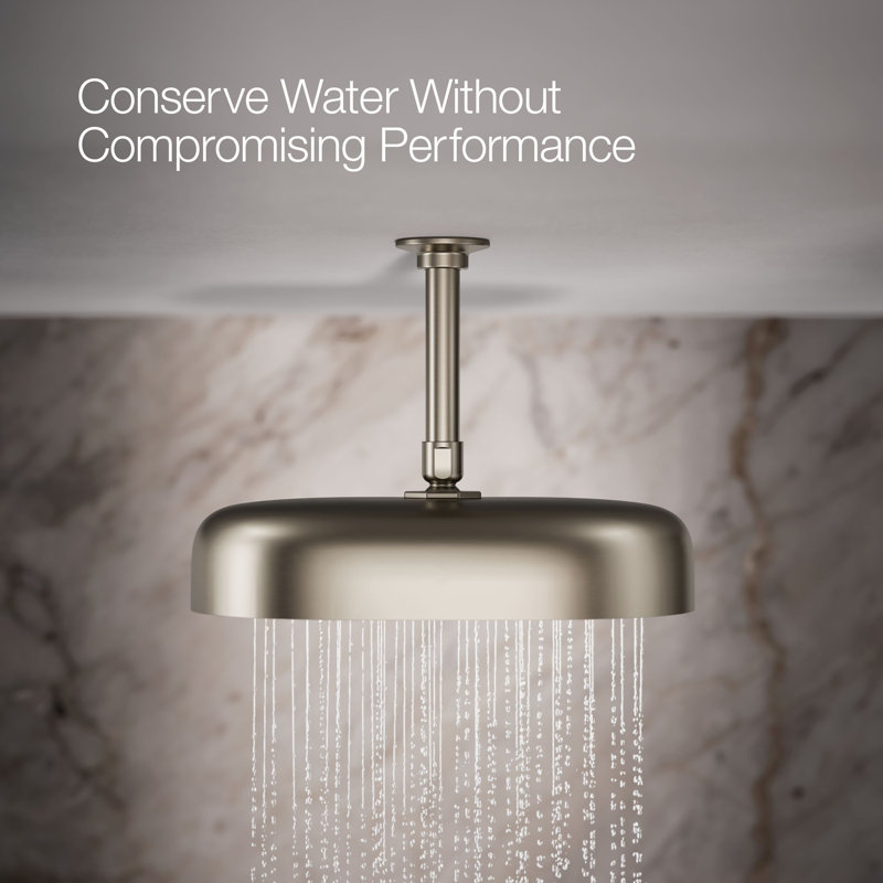 Statement™ 1.75 GPM Oblong 12 in. Rainhead with Katalyst Air-Induction Technology, Vibrant Brushed Nickel