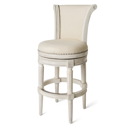 Maven Lane Pullman Stool with Fabric Upholstery