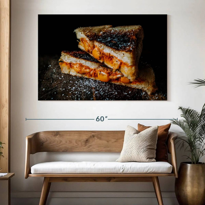 Yarlin grillé au fromage, H 34 po x l 51 po