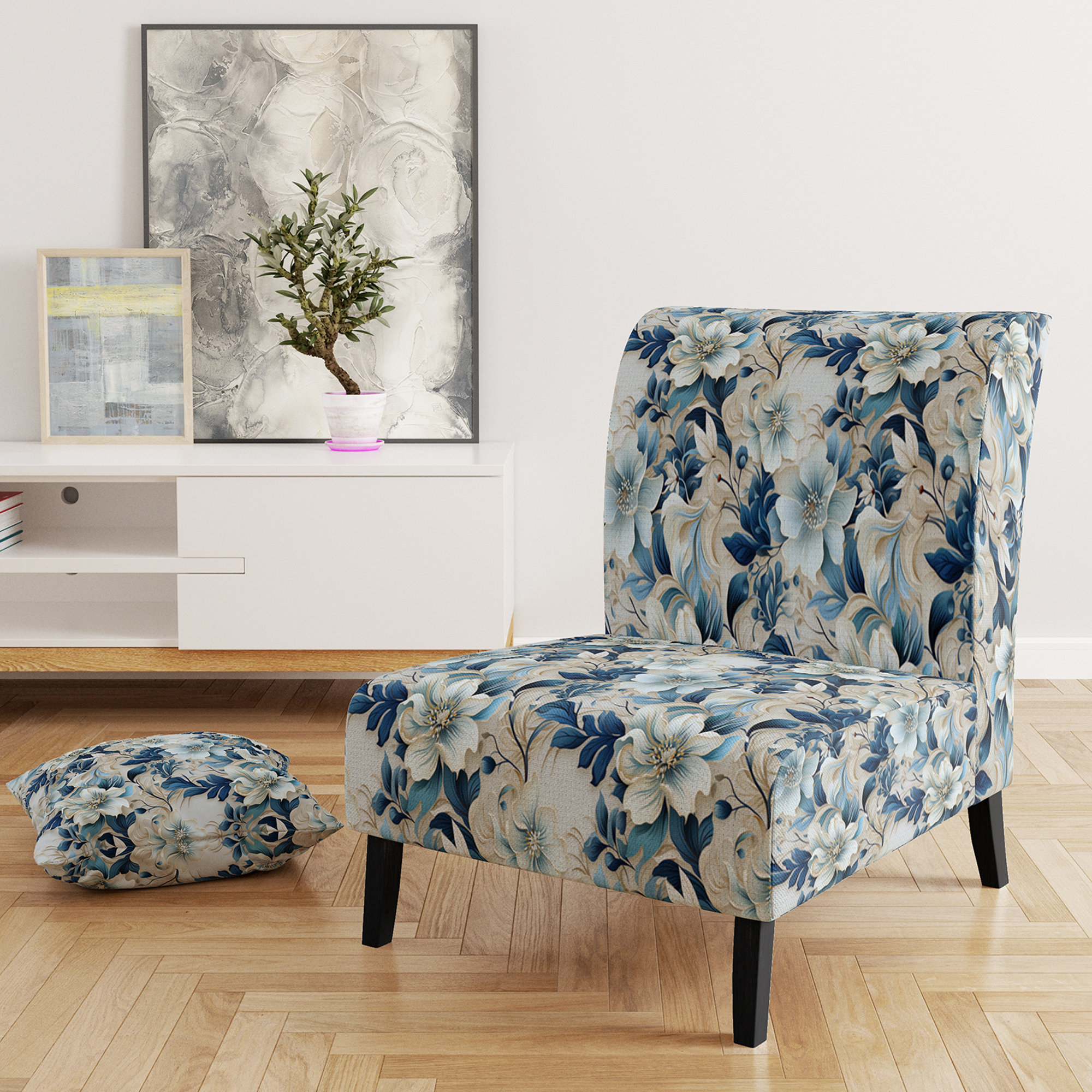 Living Room Paisley Chair And Ottoman Red Barrel Studio Coastal Retreat  Paisley Pattern Upholstered, image size:2000x2000