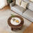Round 2-Tier Wood Accent Center Coffee Table
