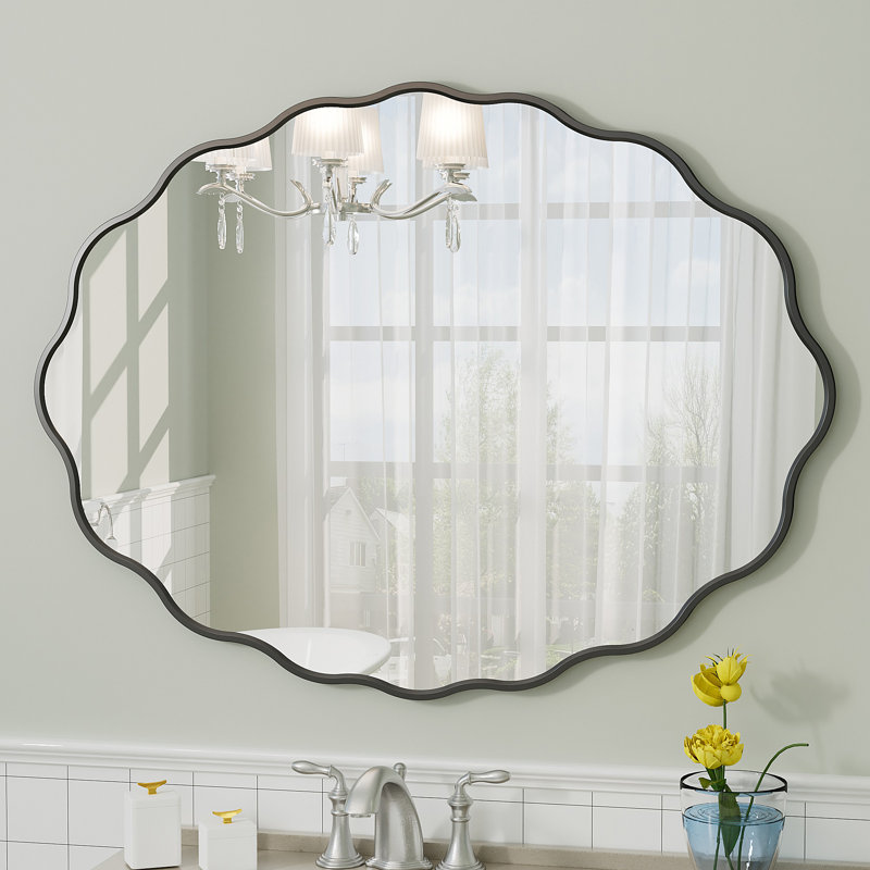 Miroir mural Amara Wavy, 40 po x 30 po