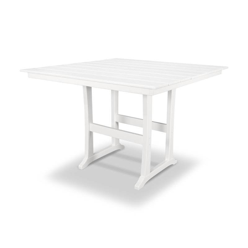 Farmhouse Trestle Dining Table, Classic White