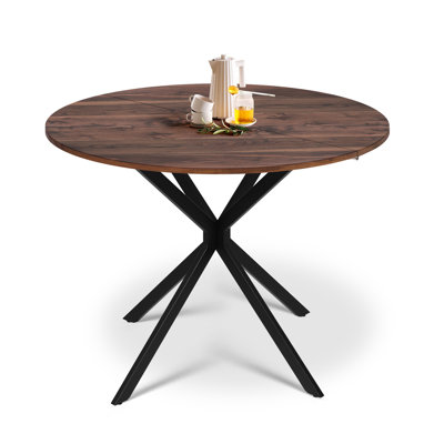 Round Metal Base Dining Table