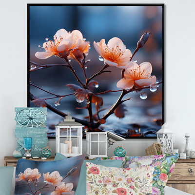 Hiver, fleurs de cerisier Blossoum III - plantes et fleurs, art mural