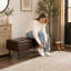 Repose-pieds caché en similicuir de 42 po pour hall d'entrée de chambre à coucher-1546653603