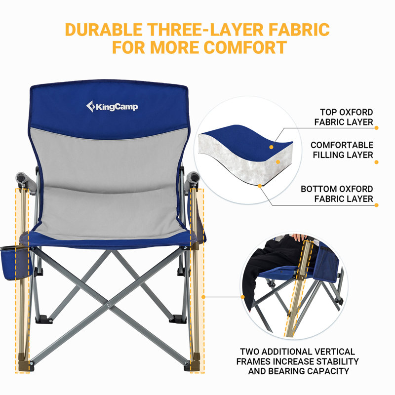 Camping Chair, Blue/Grey