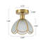 Plafonnier semi-encastré 1 lumière Tiffany