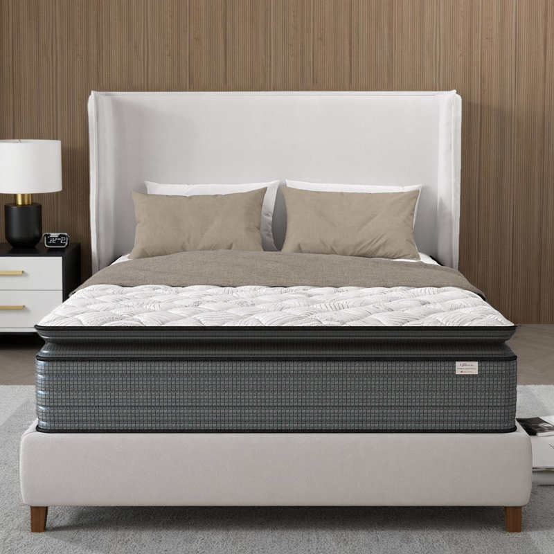 Napqueen Isabella 14 Inch Hybrid Pillow Top Mattress, Certipur-US Certified, Full