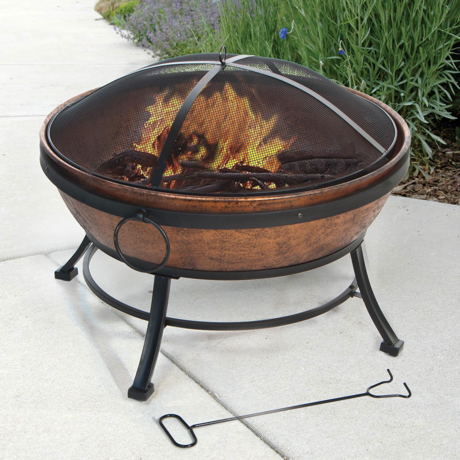 Round Wood-Burning Fire Bowl for Outdoor Use with Spark Screen and  Accessories - China Portable Fire Pit, Portable Fire Pit Stand