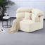 Chaise d'appoint moderne en velours côtelé beige de 53 pouces pour la maison