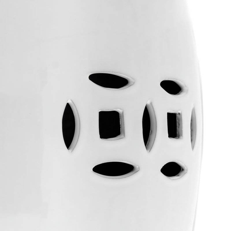 Tabouret de jardin Euphemia, Blanc