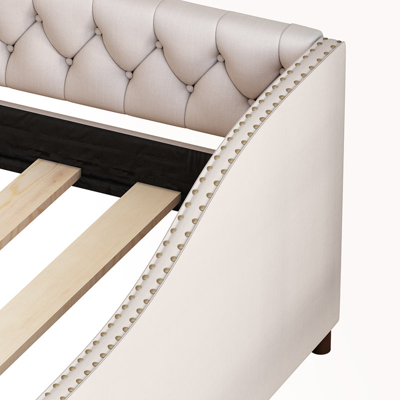 Upholstered Daybed, Beige