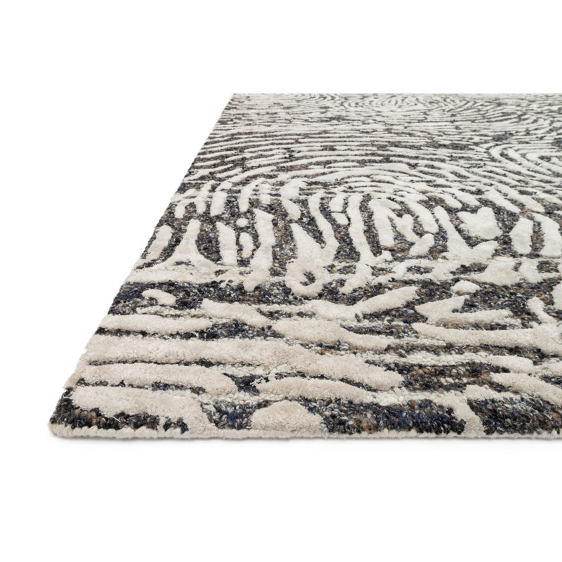 Rusch Hand-Tufted Gray Rug, Rectangle 7'9" x 9'9"