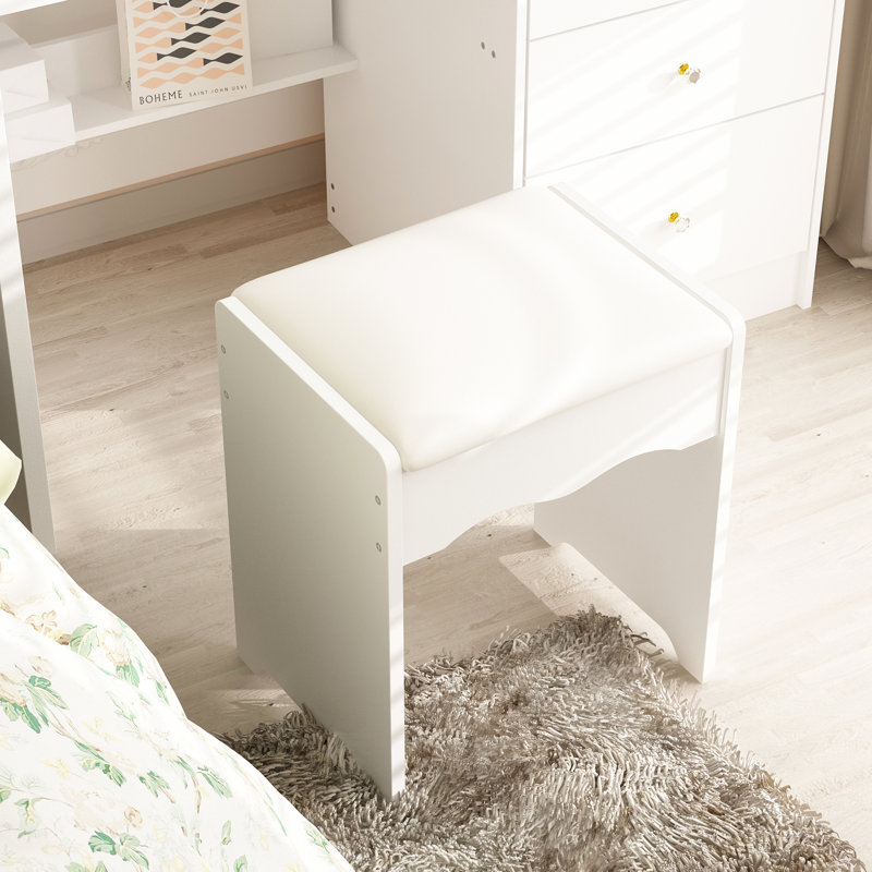 Claranell Dressing Table with Mirror, White