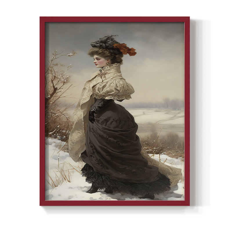 Reproduction encadrée WOMEN Series CMLxxviii - bois massif, Rouge, H 15 po x l 12 po
