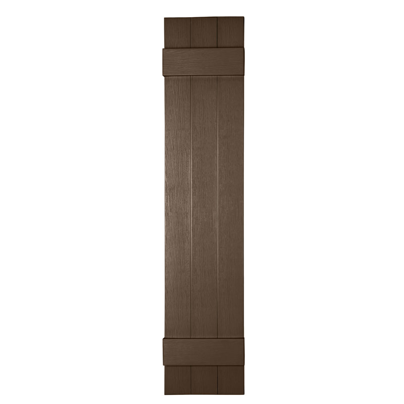 Persiennes personnalisées fermées à 3 planches, 53", Bronze