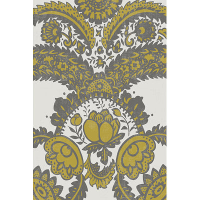 Graphic Damask VI - Wrapped Canvas Print