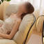 Chaise berçante ergonomique en similicuir
