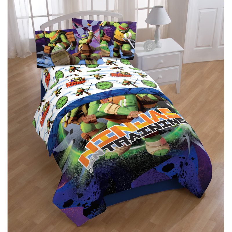TMNT Greenguard Gold Certified Floral Polyester Toddler Sheet Set