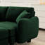 Canapé modulaire convertible en tissu à 3 boucles avec structure en bois robuste en forme de coquillage et pieds cylindriques distinctifs rembourrés en mousse dense pour l'assise-339589032