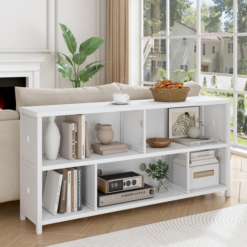 76cm H x 160cm W Metal Cube Bookcase, White