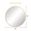 Miroir d'appoint 24 po HD or avec cadre en alliage d'aluminium-152545523-152545521