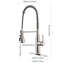 Robinet de cuisine rétractable à poignée simple avec accessoires-70171896