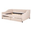 Lit de jour rembourré avec deux tiroirs, support en lattes de bois, beige, double (ancien SKU: LP001111AAA)-1203747633
